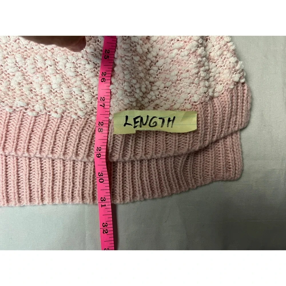 Cato Woman Pink Popcorn Knit Chunky Sweater Size 18W/20W Crew Neck Pullover